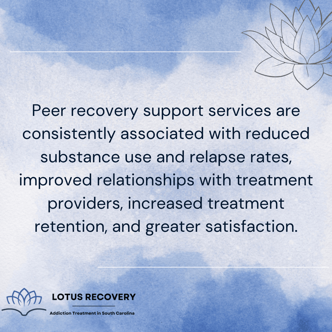 Graphic highlighting research showing that a substance abuse intensive outpatient program with peer recovery support can improve treatment retention, reduce relapse risk, and strengthen recovery outcomes